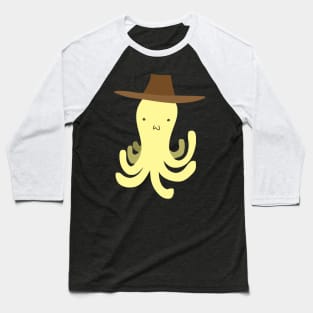 Yellow Octopus - Cowboy Hat Baseball T-Shirt